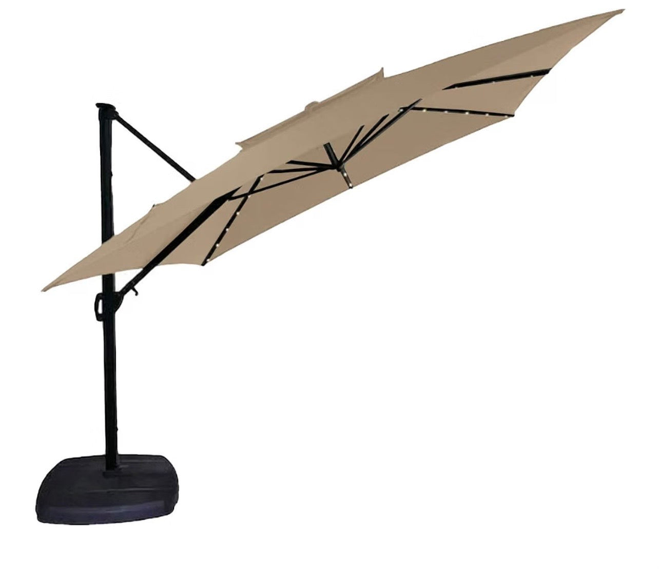 Replacement Canopy Top Cover Compatible with The Simply Shade Two Tiered Square Solar Umbrella - RipLock 500 AG45RLDT2-30S-LS