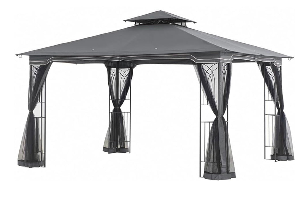 Replacement Gazebo Roof for 10 x 12 Patio Gazebo,(Grey)