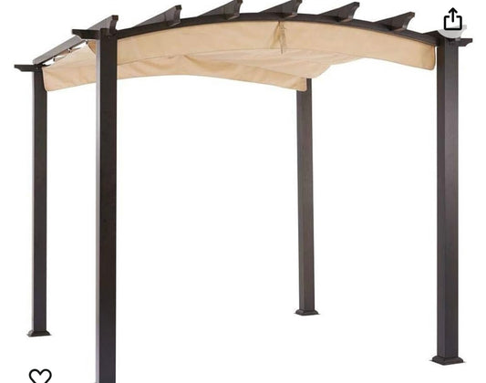 Replacement Canopy for The Hampton Bay Arched Pergola GFS60005C- Standard 350 - Beige