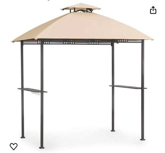 Replacement 5x8 Grill Canopy Top Cover for Big Lots Westdale -Gazebo - 350 - Beige 1/0/042P:A101012