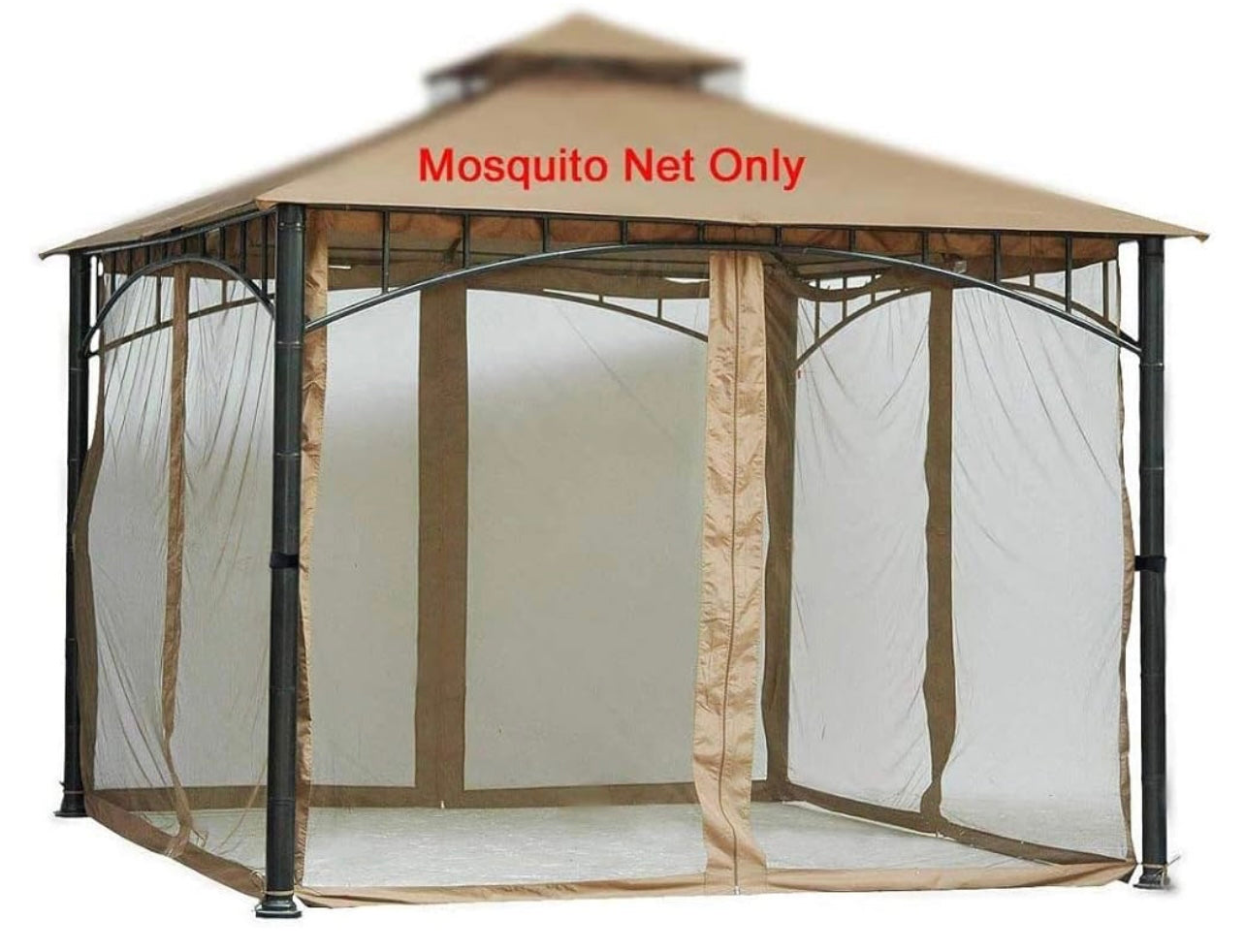 10x10 Gazebo Universal Replacement Mosquito Netting Screen Walls, Set ...