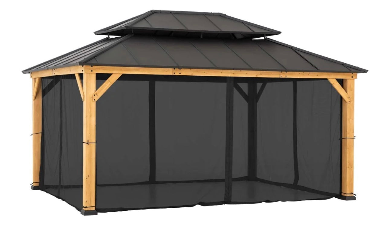 Replacement Mosquito Netting Metal or Wood Framed Gazebo 12x16
