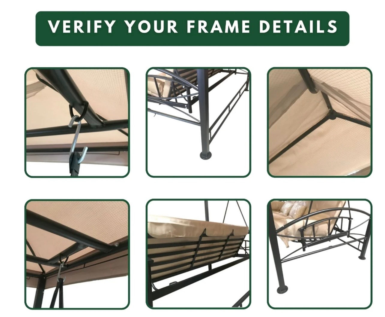 Replacement Canopy and Mosquito Netting for Purple Leaf Gazebo Swing - Riplock 350