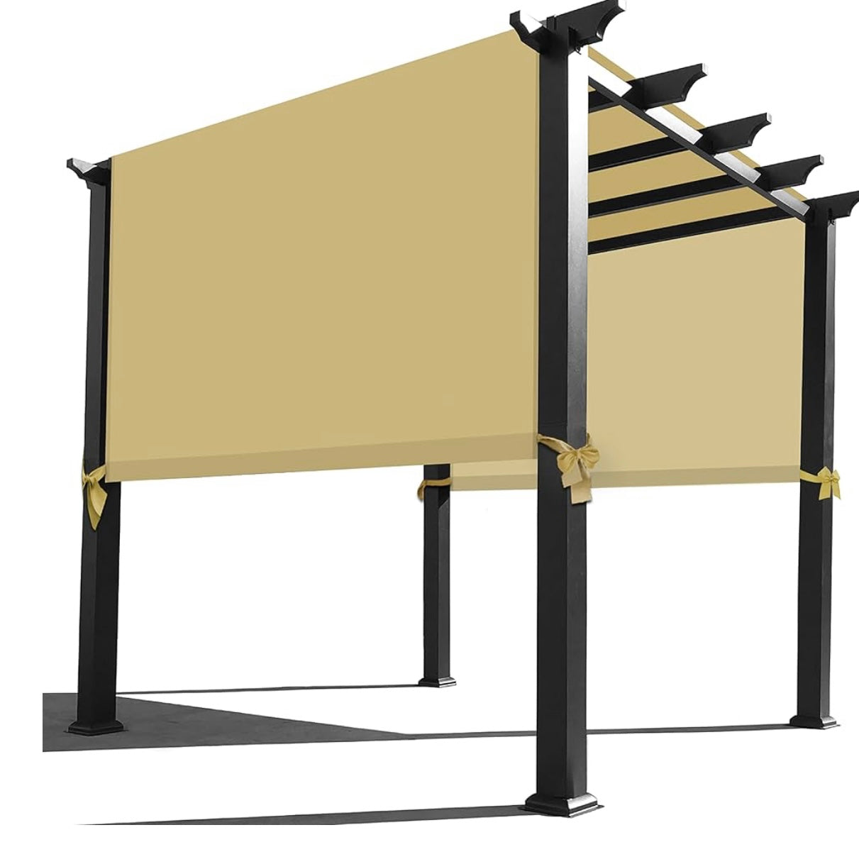 Replacement Sling Canopy (with Ties) for 10x10 FT Pergola #S-J-110 & TP15-048C (Beige )(Canopy TOP ONLY)