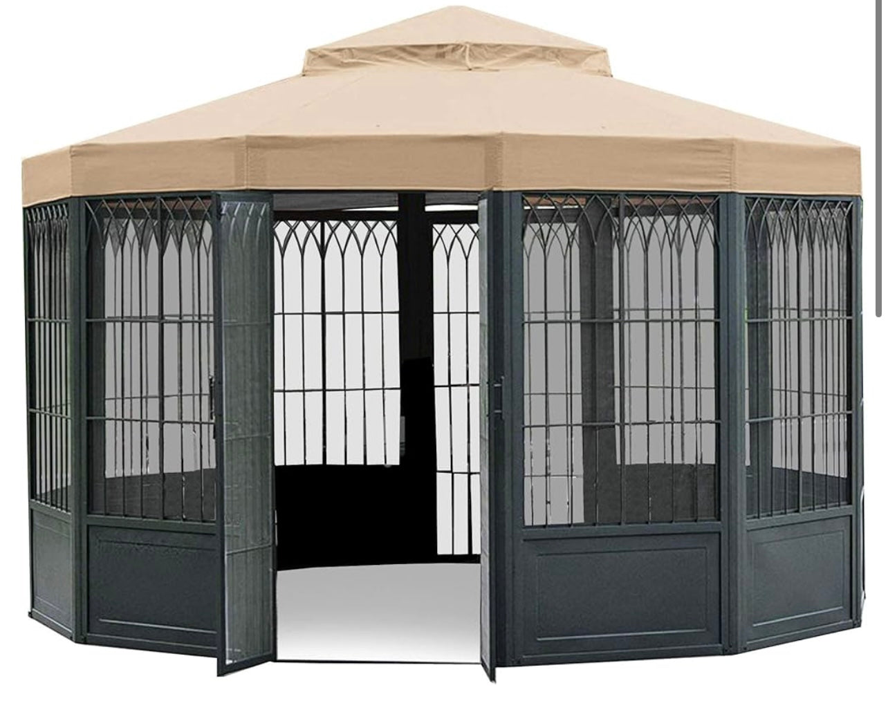 Replacement Canopy Top Cover for SAMS Club L-GZ050PST-2 Gazebo - Riplock 350 - Beige