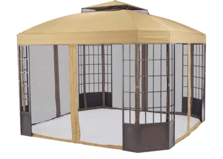 Beige Replacement Canopy For Window Gazebo (10x12 Ft) L-GZ401PST-2 Sold At Sears US