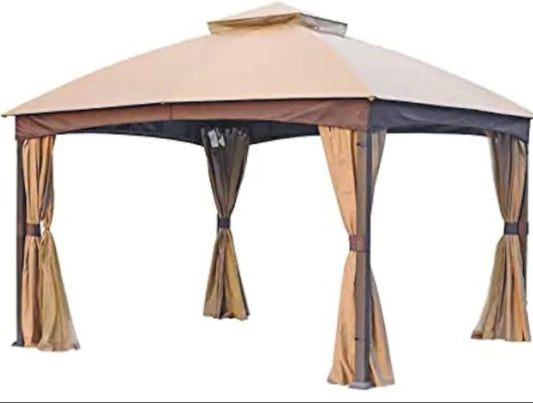 LOWES 10 X 12 30170 GAZEBO REFRESH BUNDLE CANOPY,BUG SCREEN,CURTAIN ALL IN ONE PACKAGE