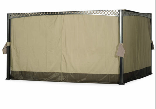 Replacement for Big Lots Domed Gazebo  L-717672 10x12 Curtain Set for Gazebo Sold at Big Lots Beige