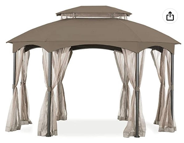 Dark Brown Rip Lock 350 Replacement Canopy For Gazebo (10X12 Ft) L-GZ1138PST-A Sold At BigLots