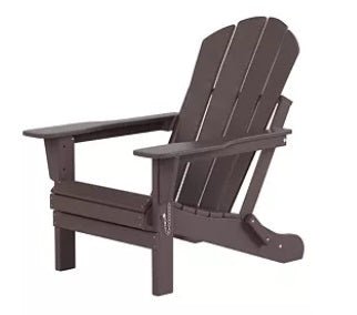 All-Weather Contoured Outdoor Poly Folding Adirondack Chair (Set of 2)