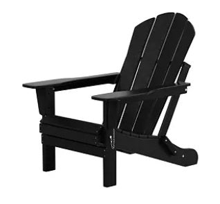 All-Weather Contoured Outdoor Poly Folding Adirondack Chair (Set of 2)