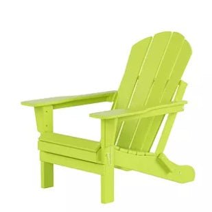 All-Weather Contoured Outdoor Poly Folding Adirondack Chair (Set of 2)