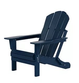 All-Weather Contoured Outdoor Poly Folding Adirondack Chair (Set of 2)