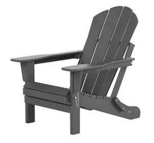 All-Weather Contoured Outdoor Poly Folding Adirondack Chair (Set of 2)