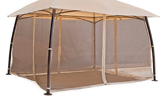 Barton 10' x 13' ft Gazebo Fully Enclosed All-Season Mosquito Netting Beige