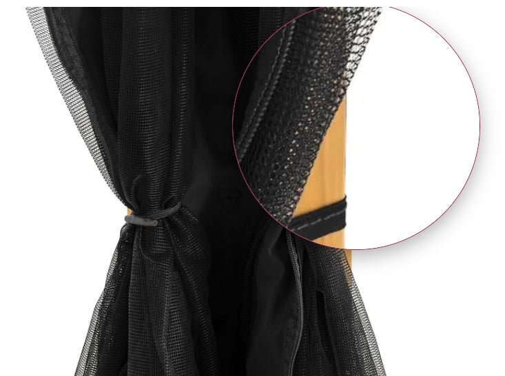 Black Replacement Universal Mosquito Netting for 12x14 ft. Metal or Wood-Framed Gazebos