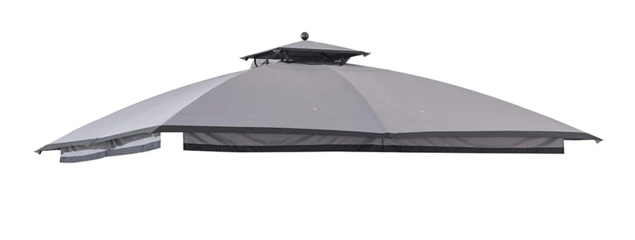 Dark Gray+Black Replacement Canopy For Grey domed roof Soft Top Gazebo A101001410 Sold At Lowe's & Rona