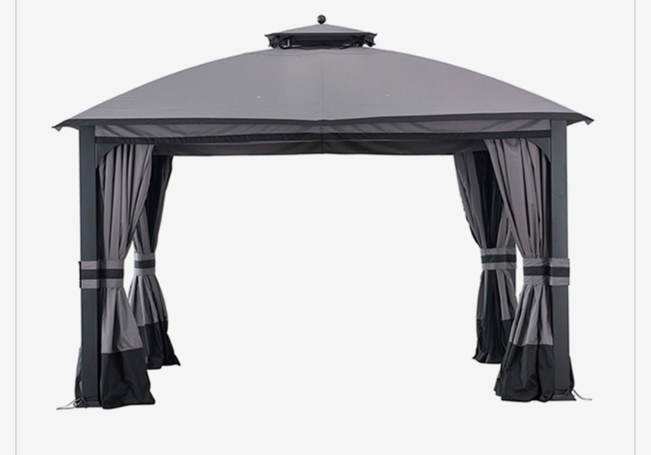 Dark Gray+Black Replacement Canopy For Grey domed roof Soft Top Gazebo A101001410 Sold At Lowe's & Rona