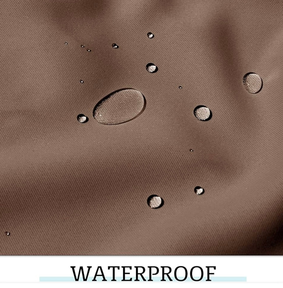 Extra Wide Outdoor Curtains, UV Blackout Waterproof Privacy Shades Blind for Patio Temporary Door Garage Carport Porch Gazebo Pergola Arbor Party, W 100 x L 90, 1 Panel, Mocha