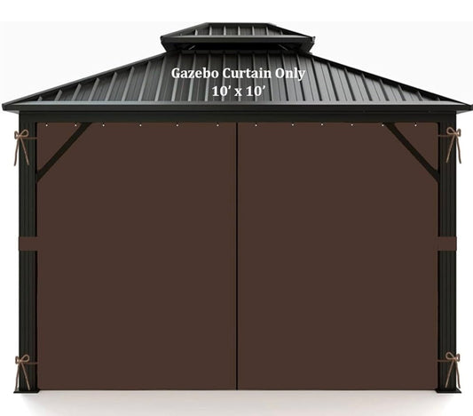 Gazebo Heavy Duty Privacy Curtains  10x10 4 walls with zippers