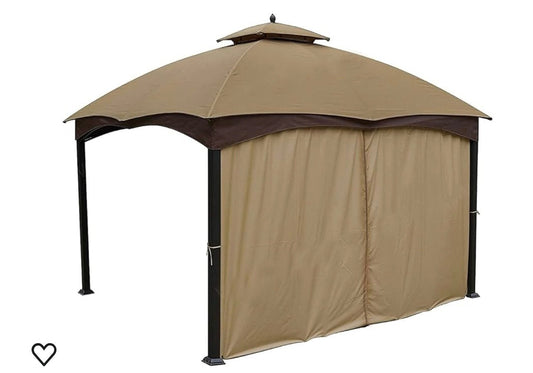 Gazebo Universal Replacement Privacy Curtain – 10' x 10' Gazebo Side Wall Outdoor Privacy Panel with Zipper (Bro