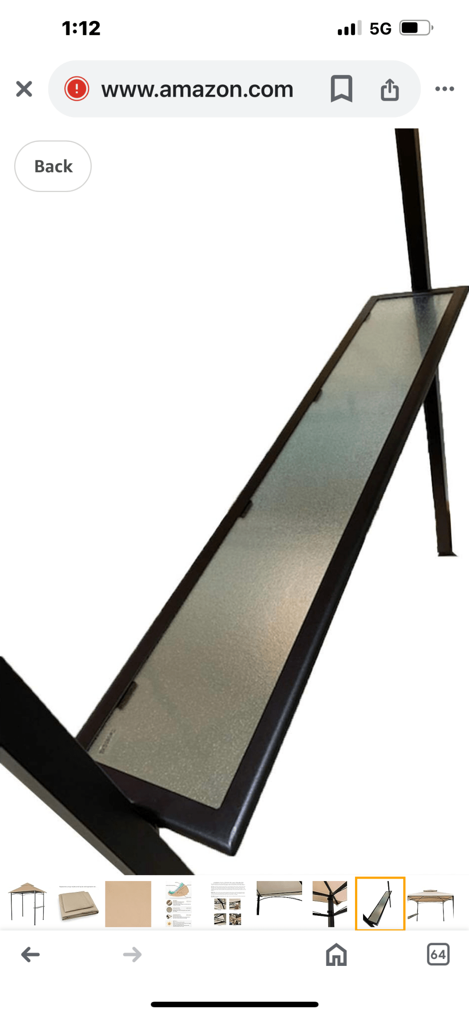 Grill Shelter Beige Lowes Replacement Canopy roof ONLY FIT for Gazebo Model GF 210713 Beige