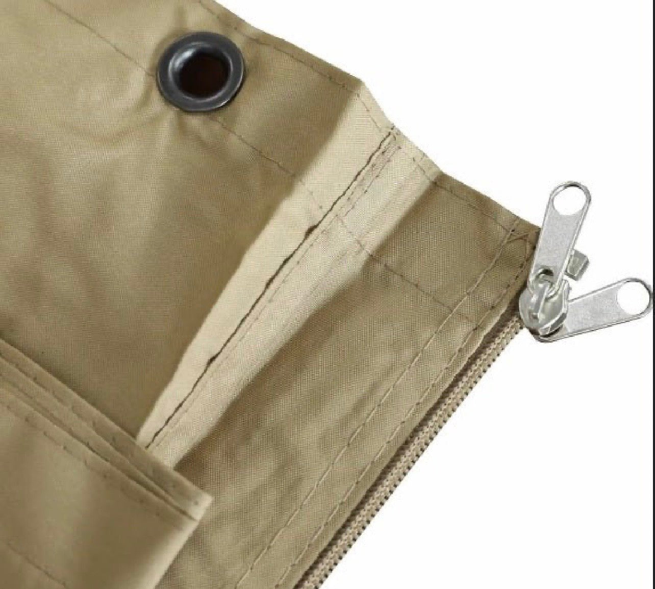 Hardtop Gazebo Dark Beige Replacement Waterproof Heavy Duty Curtain and Mosquito Screen Set with Zippers Set 10x12