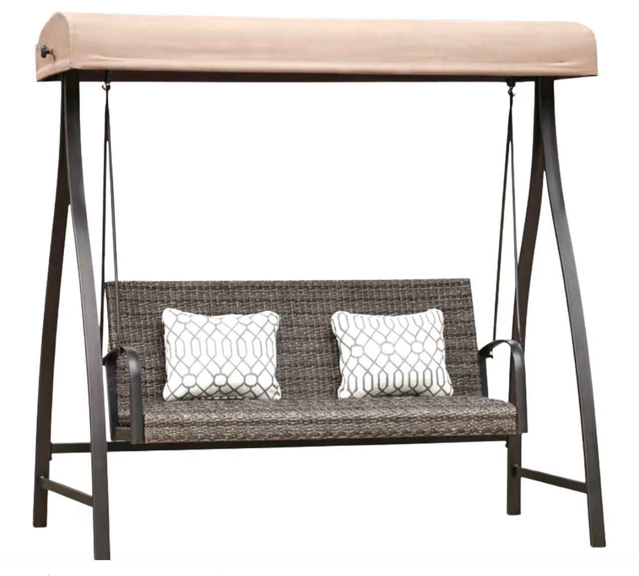 Heavy Duty Reinforced Replacement Canopy Top Cover Compatible with The 150976 Wicker Swing – Classic Sand, Riplock 500