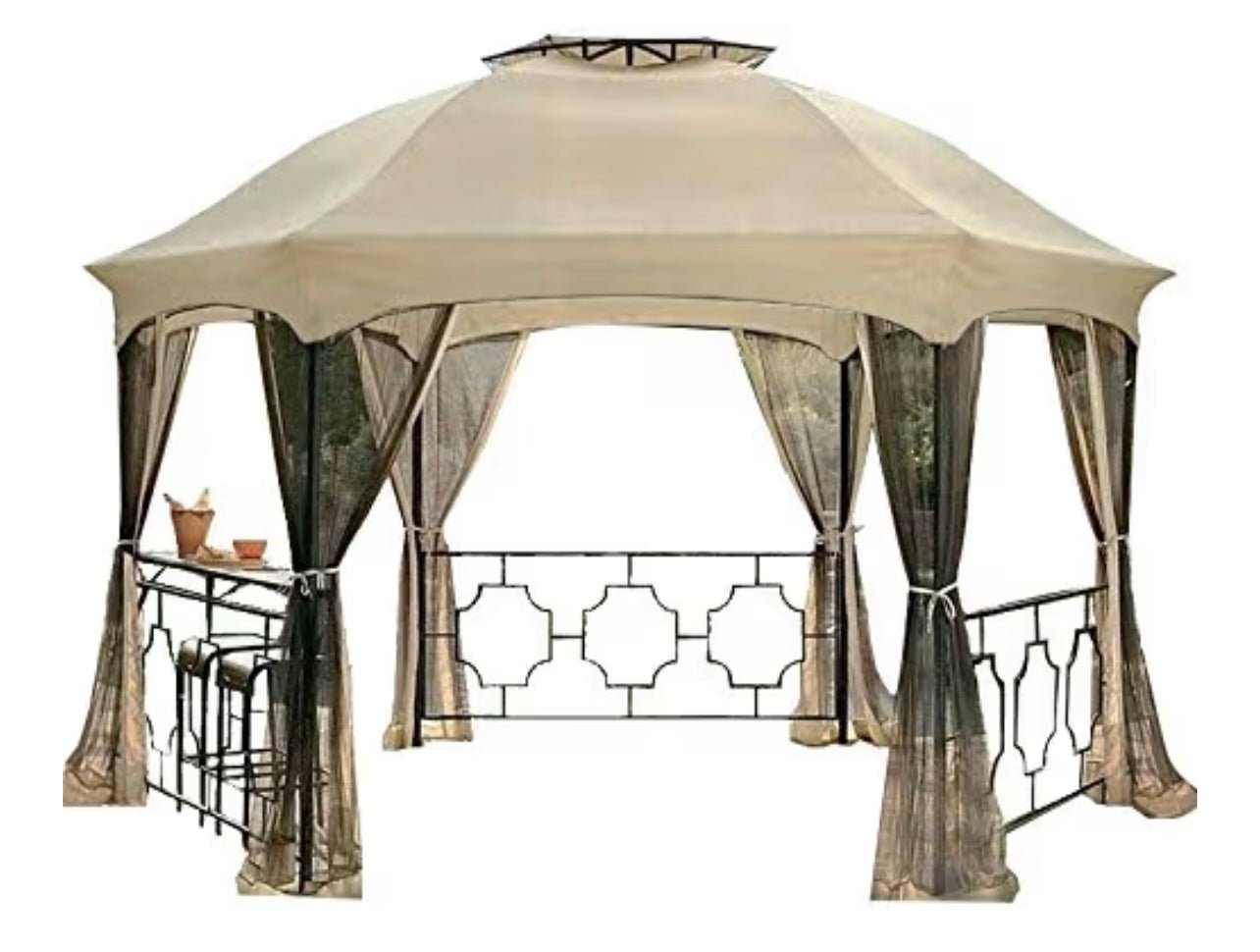 Hexagon Gazebo Replacement Canopy Only Top Cover - RipLock 350