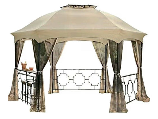 Hexagon Gazebo Replacement Canopy Only Top Cover - RipLock 350