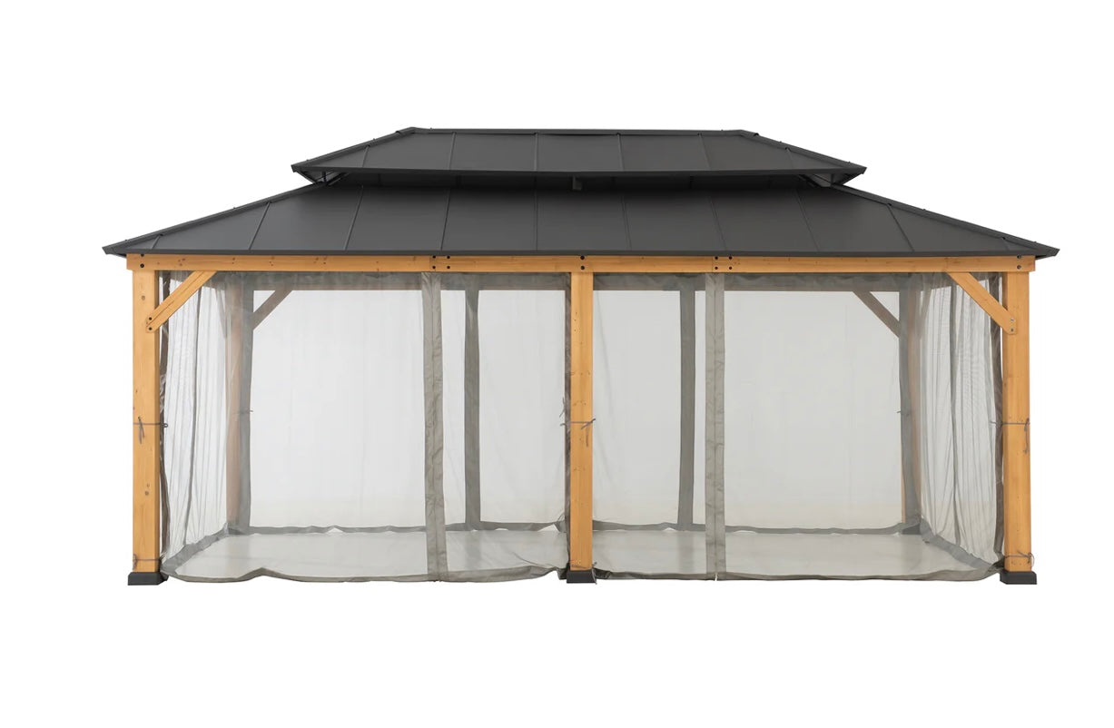 Replacement Universal Mosquito Netting for 12×20 ft. Wood-Framed Gazebos