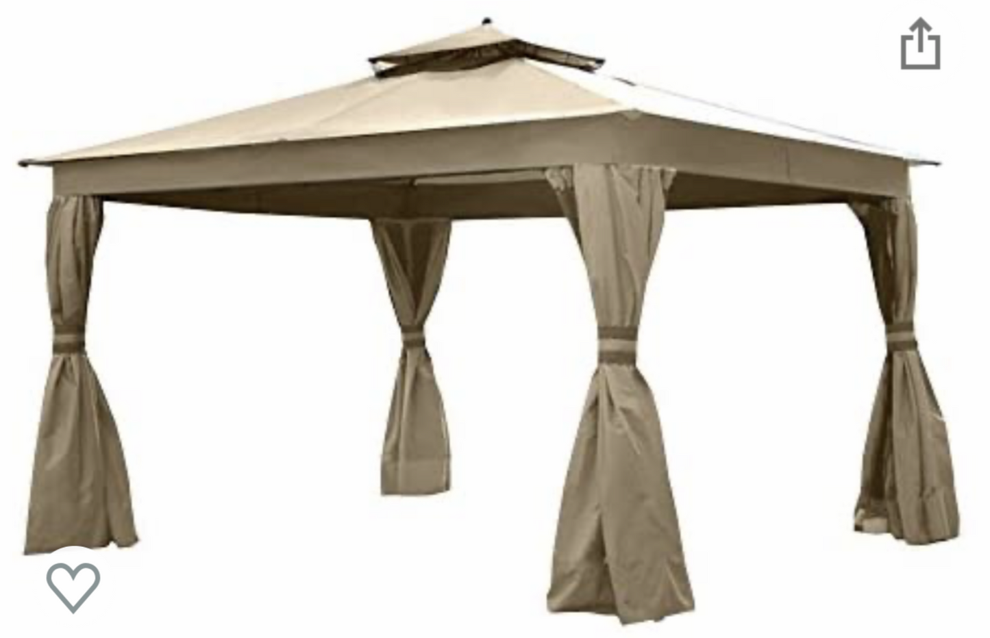 Allen Roth Finial Gazebo Curatin Set - Standard 350 - Beige Model L-GZ472PST-1