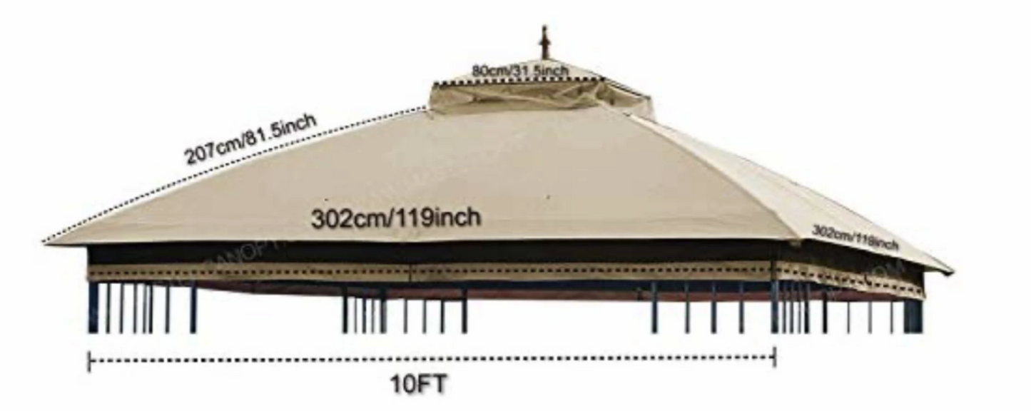 Gazebo 10x10 Replacement canopy model Sold at Lowe’s