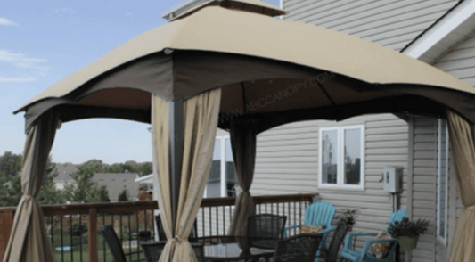 LOWES 10 X 12 GF-12S004B GAZEBO REFRESH BUNDLE HEAVY DUTY CANOPY,BUG SCREEN,CURTAIN ALL IN ONE PACKAGE