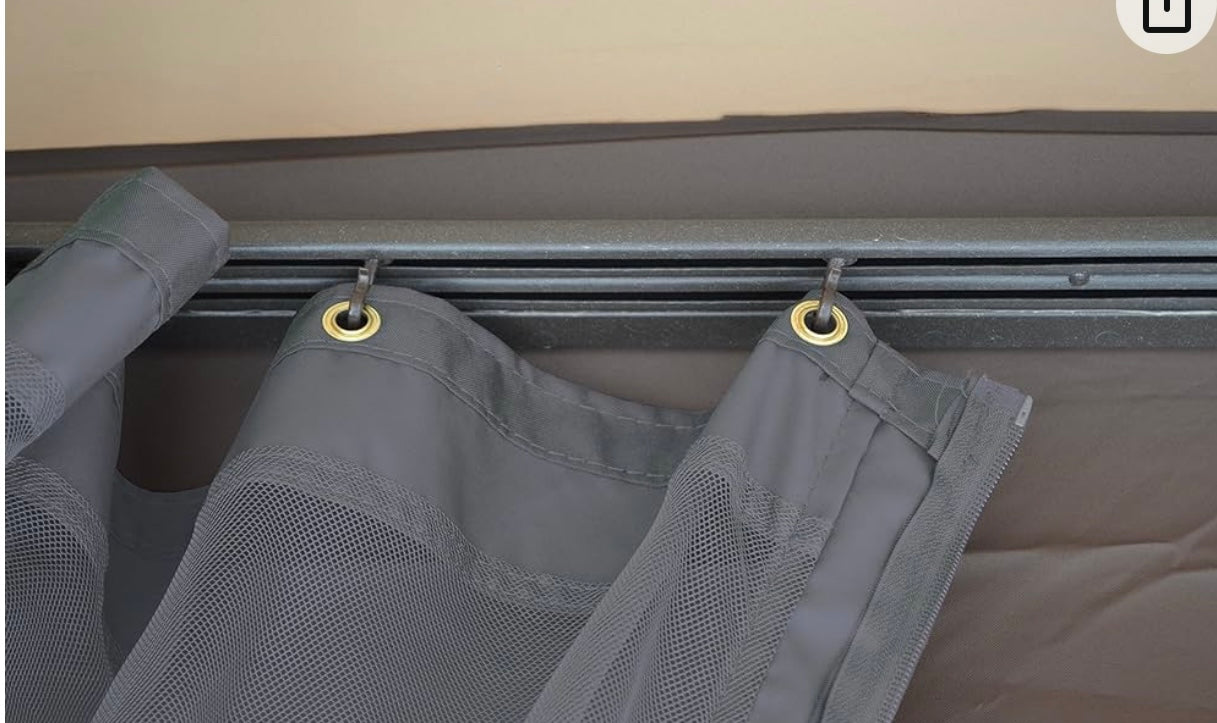 Lowes Allen and Roth 10 x 12 Gazebo Universal Mosquito Netting Gray