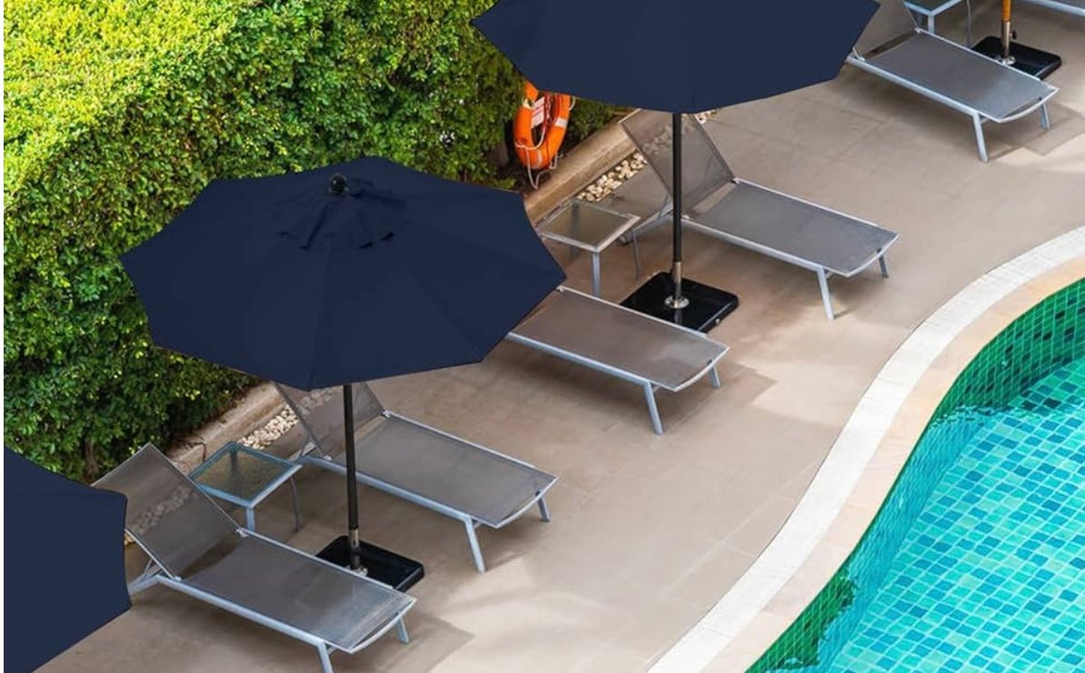 Patio Umbrella 10 ft Replacement Canopy for 8 Ribs-Navy