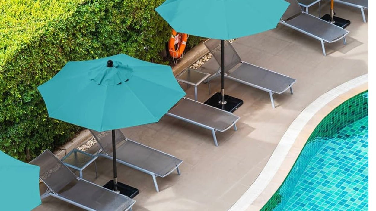 Patio Umbrella 9 ft Replacement Canopy for 8 Ribs-Turquoise