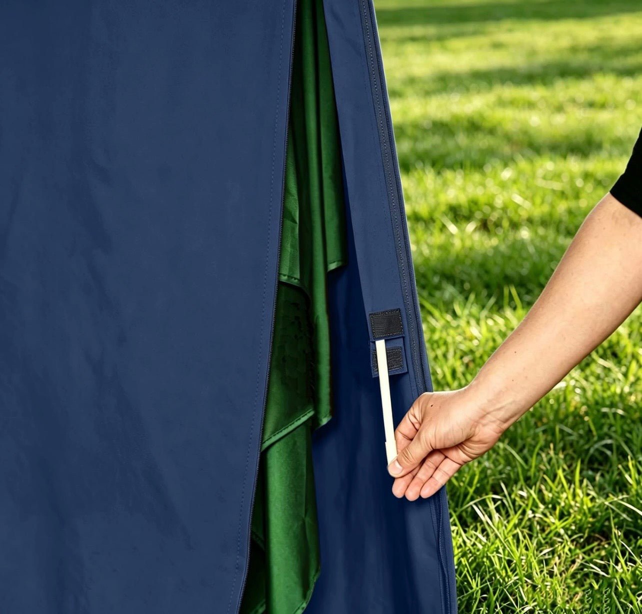 Patio Umbrella Cover for 9ft to 13ft Offset Umbrella, Water Resistant, Curved Cantilever and Straight Pole Parasol Outdoor Umbrellas Cover with Zipper and Rod Navy