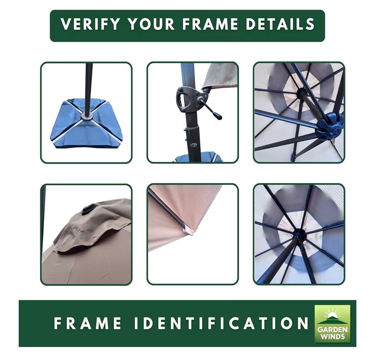 Reinforced RipLock 350 Replacement Canopy Top Cover Compatible with Abba Patio 11' Round Models