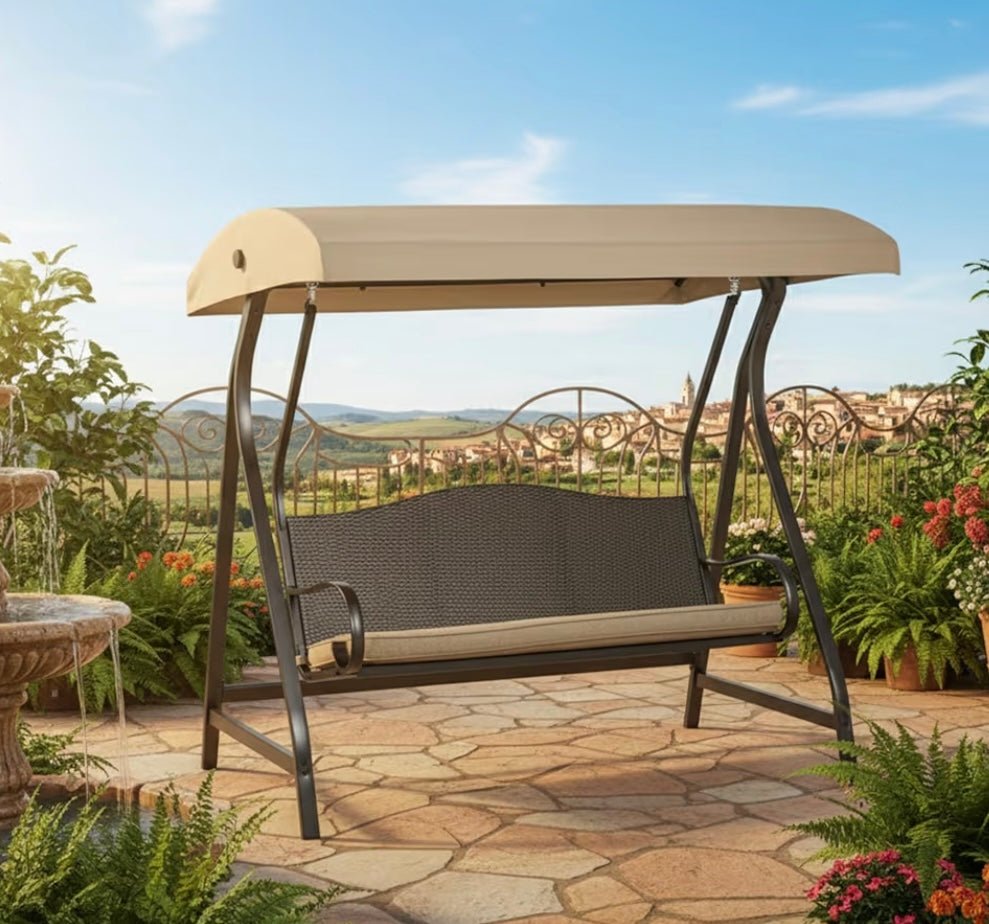 Reinforced RipLock 350 Replacement Canopy Top Cover Compatible with Garden Treasures 3-Person Swing