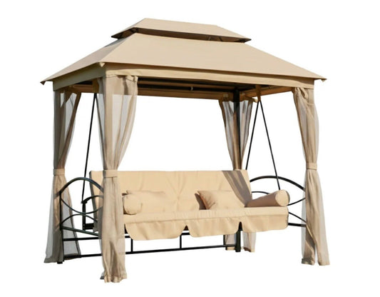 Replacement Canopy and Mosquito Netting for Purple Leaf Gazebo Swing - Riplock 350