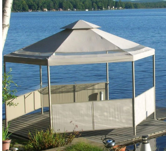 Replacement Canopy and Netting Set for Martha Stewart Hexagon Gazebo