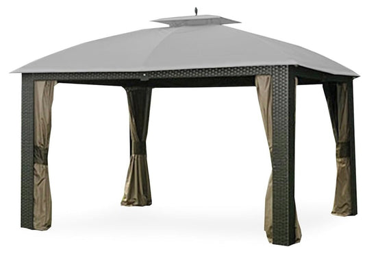 Replacement Canopy and Screen Set Gray 11x13 The Gazebo L-GZ365l8- Standard 350 -Beige