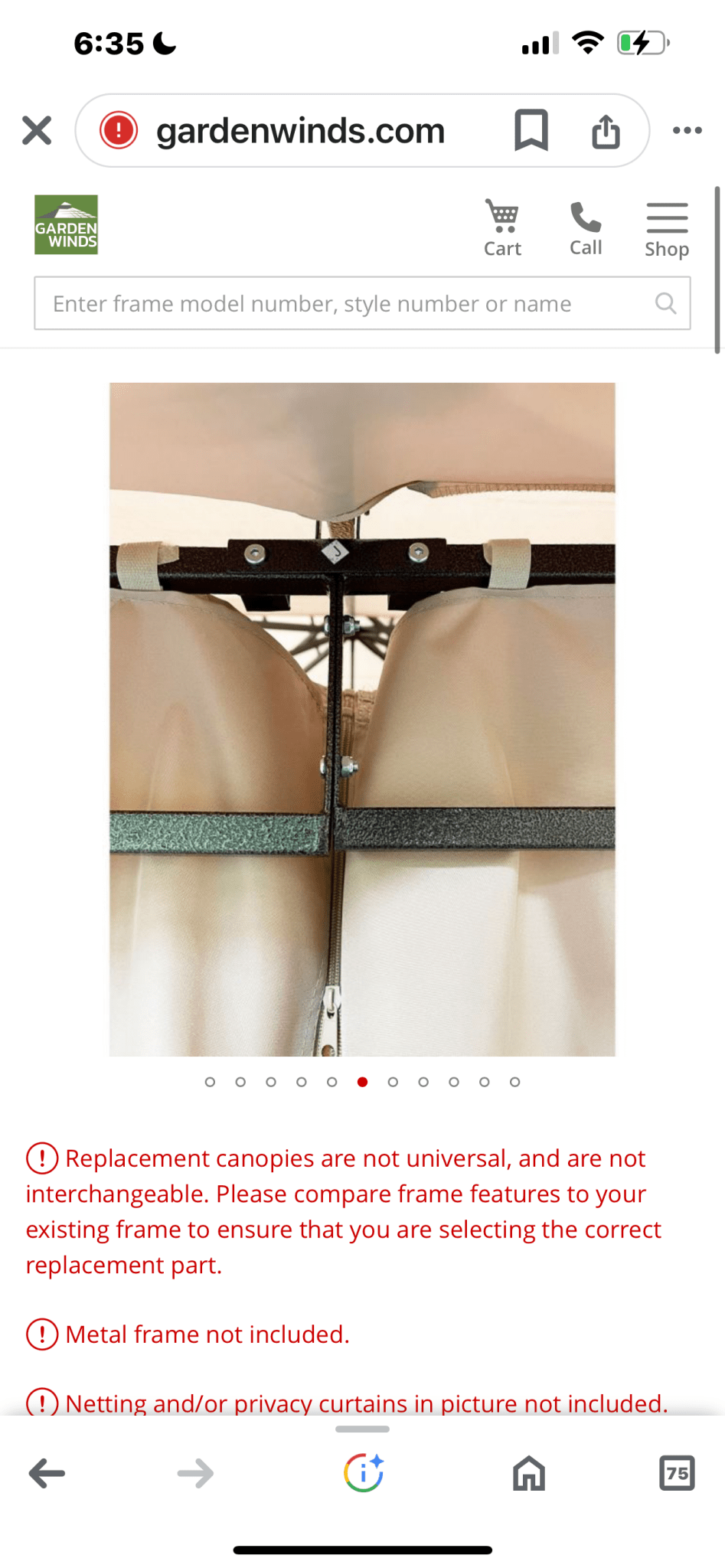 Replacement Canopy and Vent Cover for Sunny 10x10 Gazebo - Riplock 350