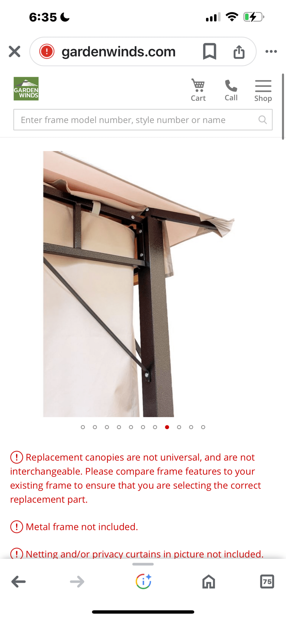 Replacement Canopy and Vent Cover for Sunny 10x10 Gazebo - Riplock 350