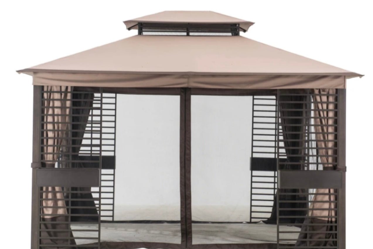 Replacement Canopy and Vent Cover Set for Lowes Garden Box Gazebo - Riplock 350 L-GZ878pst 10x12