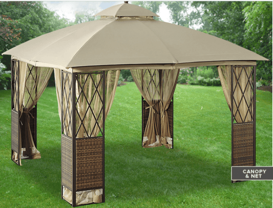 Replacement Canopy for 10x10 EG Ridgeway Wicker Gazebo - RipLock 350