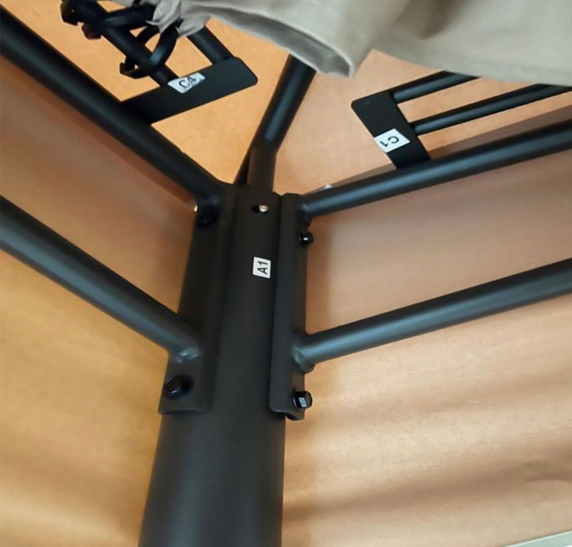 Replacement Canopy for A101012201, A101012202, A101012200 Zanker Gazebo - Riplock 350 - Slate Gray