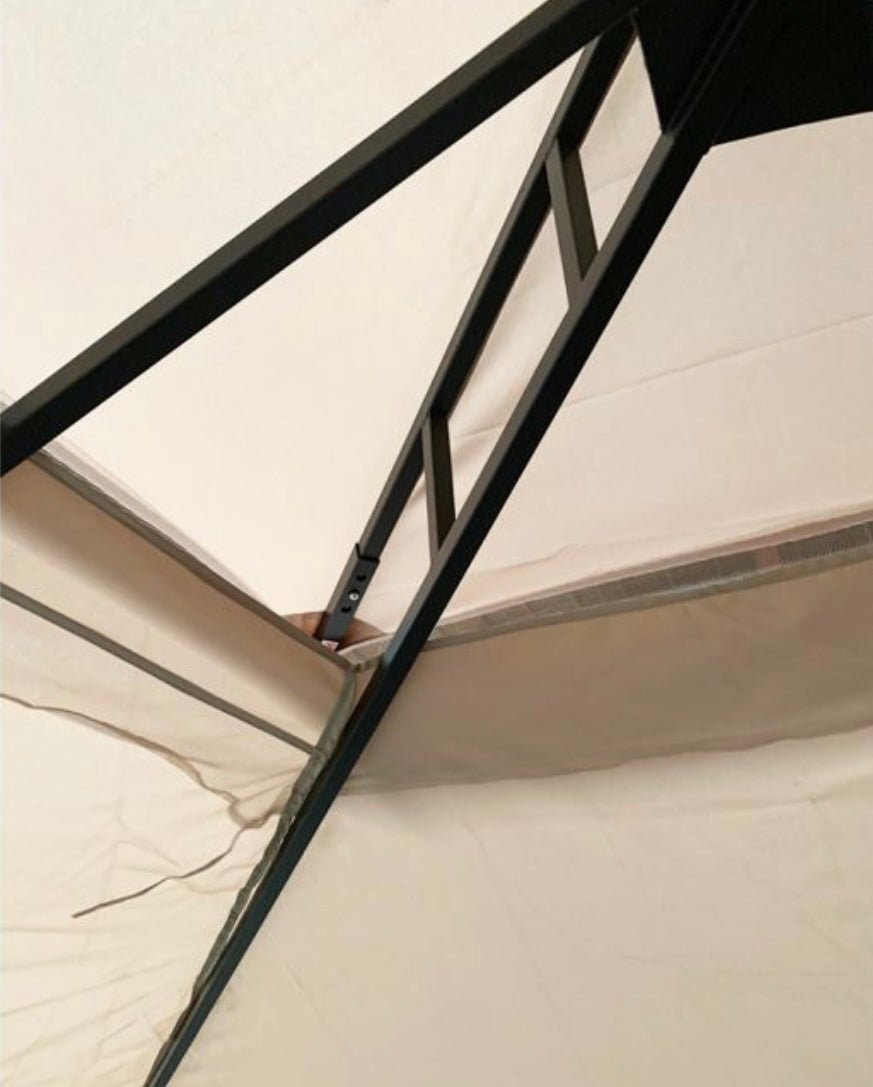 Replacement Canopy For Scroll Gazebo Khaki (10X12 Ft)