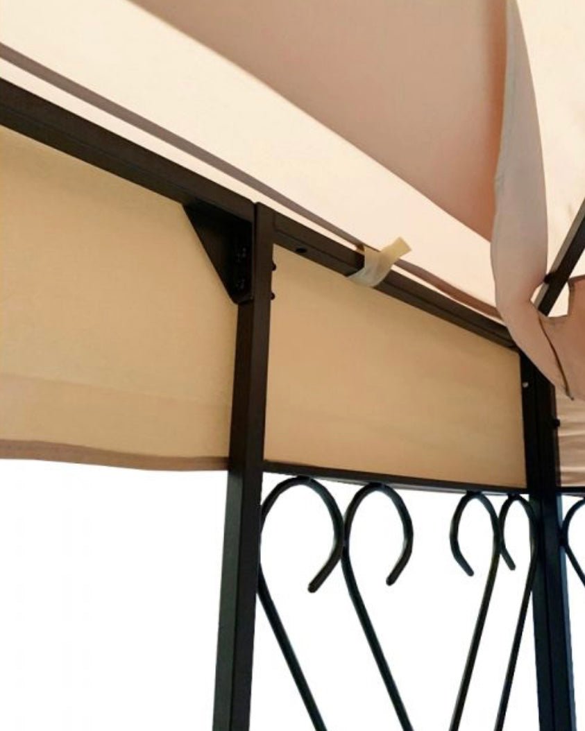 Replacement Canopy For Scroll Gazebo Khaki (10X12 Ft)